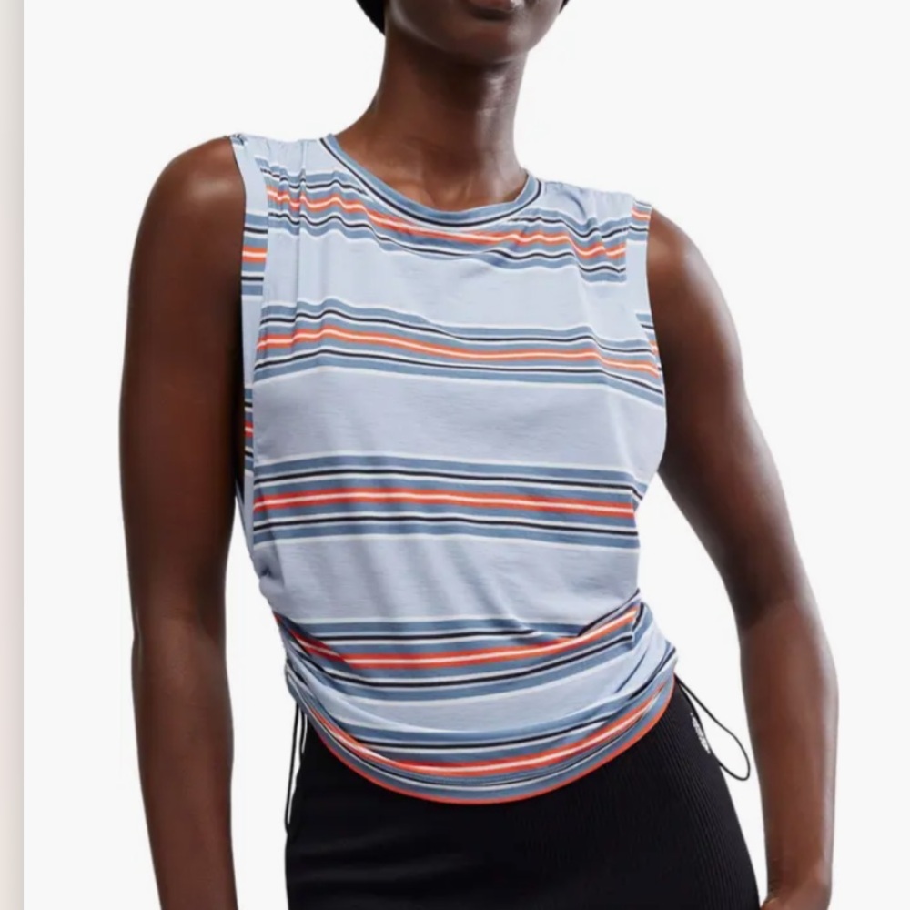 NWT Free People FP Movement Sport Mode Muscle Tee Tank Top Women’s Small Stripe